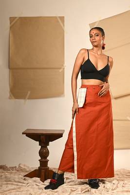 Reversible drape skirt 1