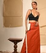 Reversible drape skirt