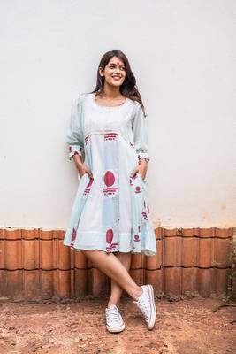 A-line panelled dress 1