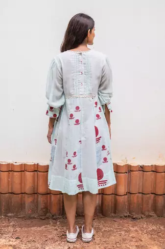 A-line panelled dress