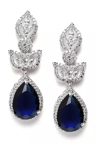Styslish blue water drop earrings