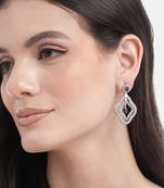 Exquisite blue ad leaf earrings