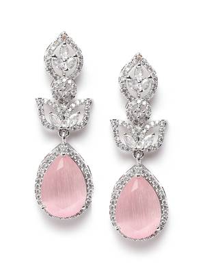 Styslish pink water drop earrings 3