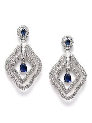 Exquisite blue ad leaf earrings 3