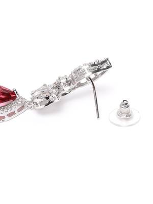 Styslish red water drop earrings 5