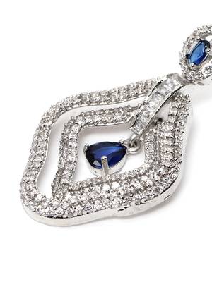 Exquisite blue ad leaf earrings 4