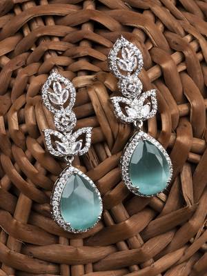 Styslish turquoise water drop earrings 2