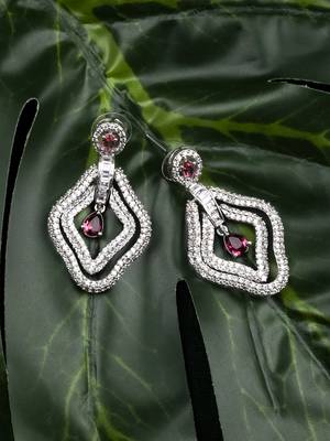Exquisite red ad leaf earrings 2