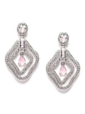 Exquisite pink ad leaf earrings 3
