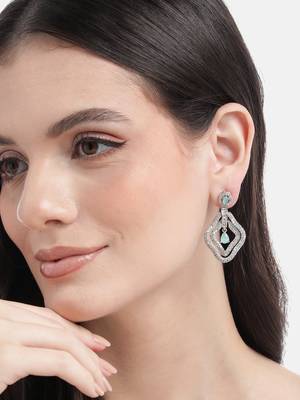 Exquisite turquoise ad leaf earrings 1