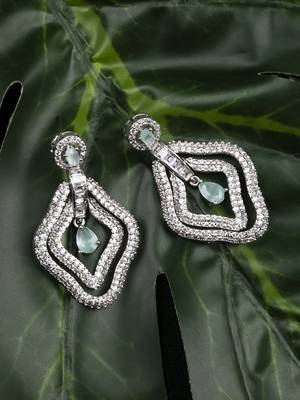 Exquisite turquoise ad leaf earrings 2