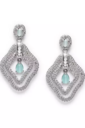 Exquisite turquoise ad leaf earrings