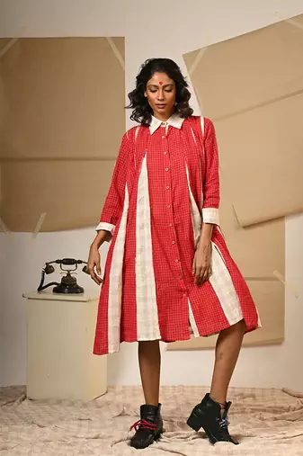 Box pleat dress