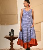 Spaghetti cowl dress