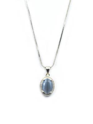 American diamond grey pendant set for daily wear - classy & timeless look 4
