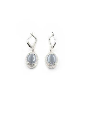 American diamond grey pendant set for daily wear - classy & timeless look 5