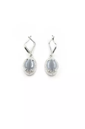 American diamond grey pendant set for daily wear - classy & timeless look