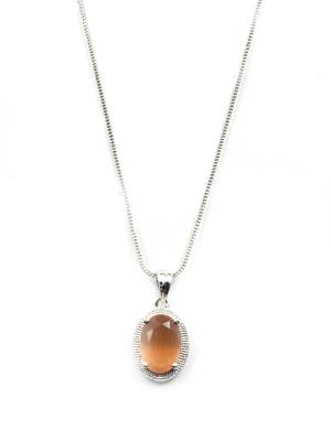 American diamond organza pendant set for daily wear - classy & timeless look 4
