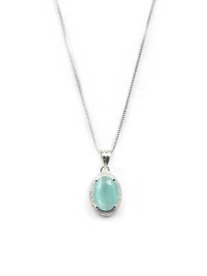 American diamond turquoise pendant set for daily wear - classy & timeless look 4