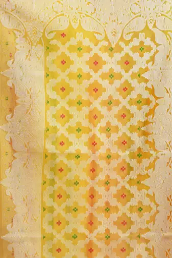 Multicolor muslin soft saree with jamdani designs