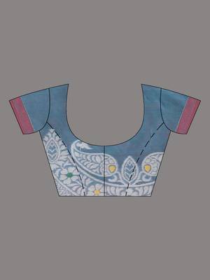 Multicolor muslin soft saree with jamdani designs 5