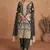 Black  heavy chinon with emroidered work & sequin work kurta, pant and dupatta set