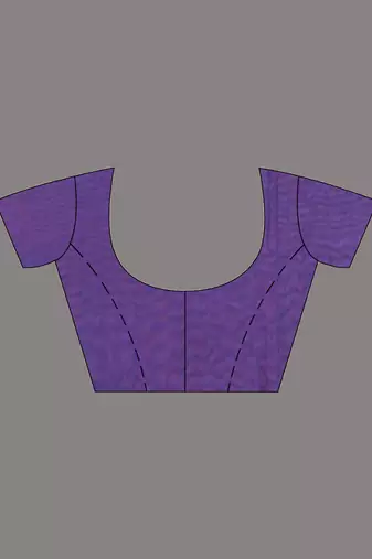 Violet muslin soft saree with jamdani designs