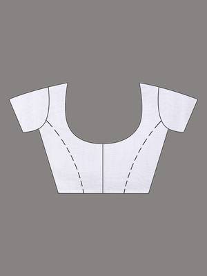 White muslin soft saree with jamdani designs 5