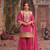 Pink chinon embroidered readymade salwar suit