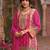 Pink chinon embroidered readymade salwar suit