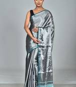 Grey Soft Tissue Saree With Blouse Piece