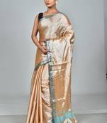 Golden Soft Tissue Saree With Blouse Piece