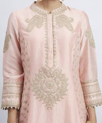 Naazira carnation pink kurta set 5