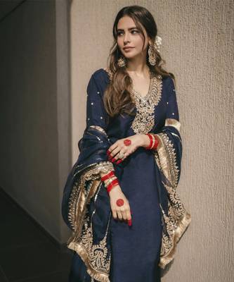 Mysha deep blue kurta sets 2