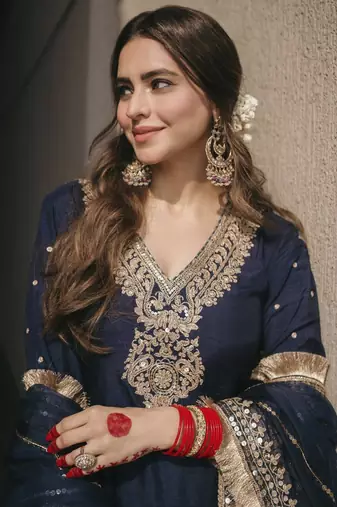 Mysha deep blue kurta sets