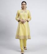 Naazira daffodil yellow kurta set