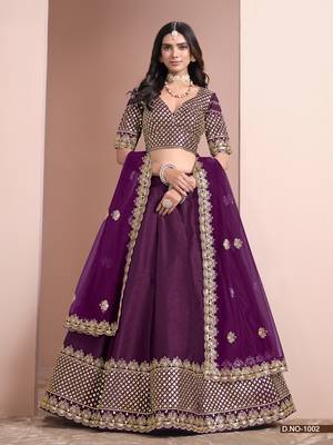 Purple Art Silk Designer Lehenga With Blouse 2