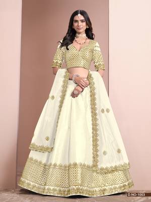 White Art Silk Designer Lehenga With Blouse 2