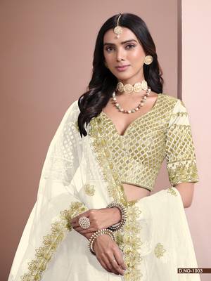 White Art Silk Designer Lehenga With Blouse 4