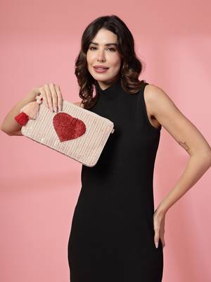 multi cotton canvas sling bag with jacquard heart 10