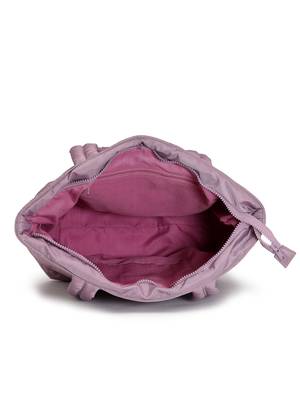 uno lavender polyester floral quilted handheld bag 7