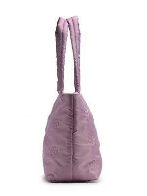 uno lavender polyester floral quilted handheld bag 11