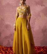 Mustard Haldi Western Suit for Women