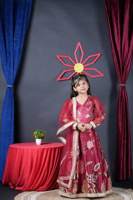 Maroon Embroidery Lengha choli 2