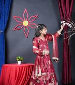 Maroon Embroidery Lengha choli