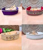 Size adjusttable material velvet color multicolor  stone stud  kanthi combo