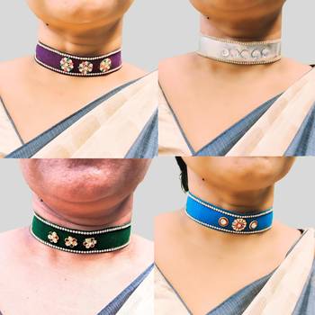Size adjusttable material velvet color multicolor  stone stud  kanthi combo 5