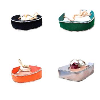 Size adjusttable material velvet color multicolor  stone stud  kanthi combo 5