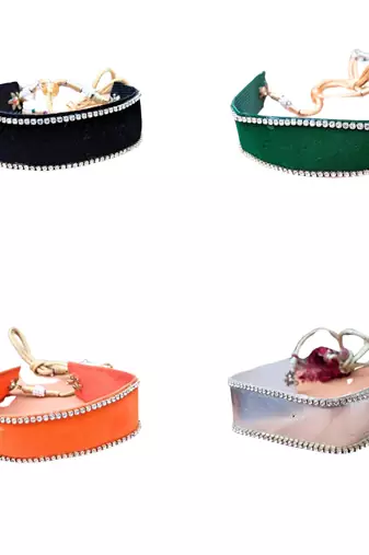 Size adjusttable material velvet color multicolor  stone stud  kanthi combo