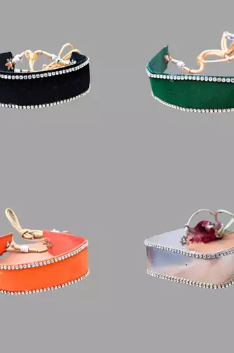 Size adjusttable material velvet color multicolor  stone stud  kanthi combo